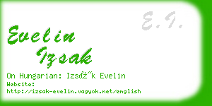 evelin izsak business card
